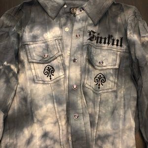 Sinful pearl snap shirt